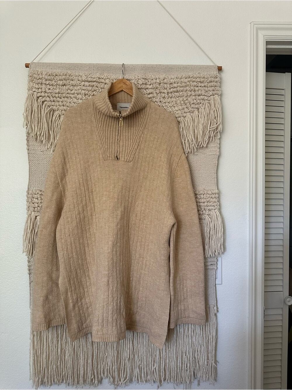 Nanushka Zitah Half Zip Sweater